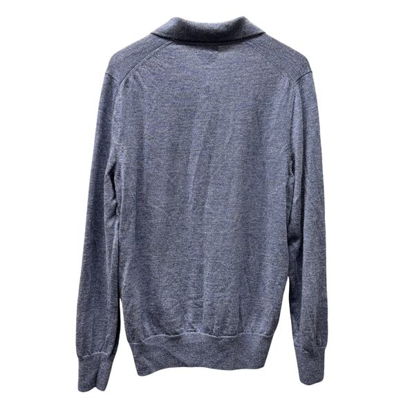 Brooks Brothers Sweater Mens Large Merino Wool Blue Coastal Knit Preppy COMFY - Picture 3 of 6